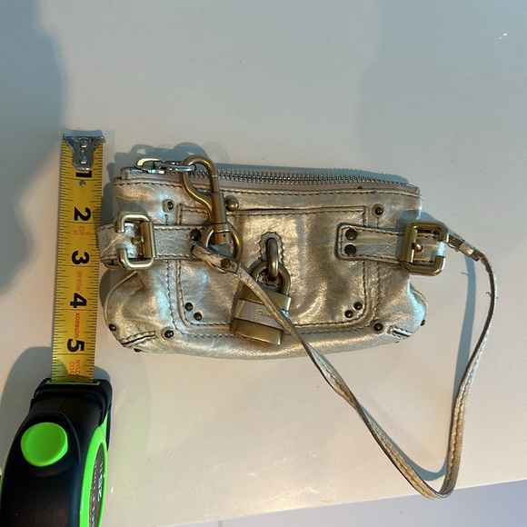 Authentic CHLOÉ metallic leather paddington pochette purse - Picture 7 of 7